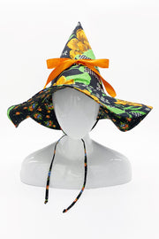 Tangerine Lillies Reversible Witch Hat