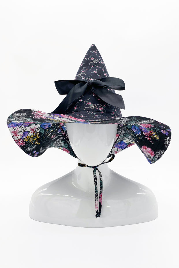 Bows and Bouquets Reversible Witch Hat