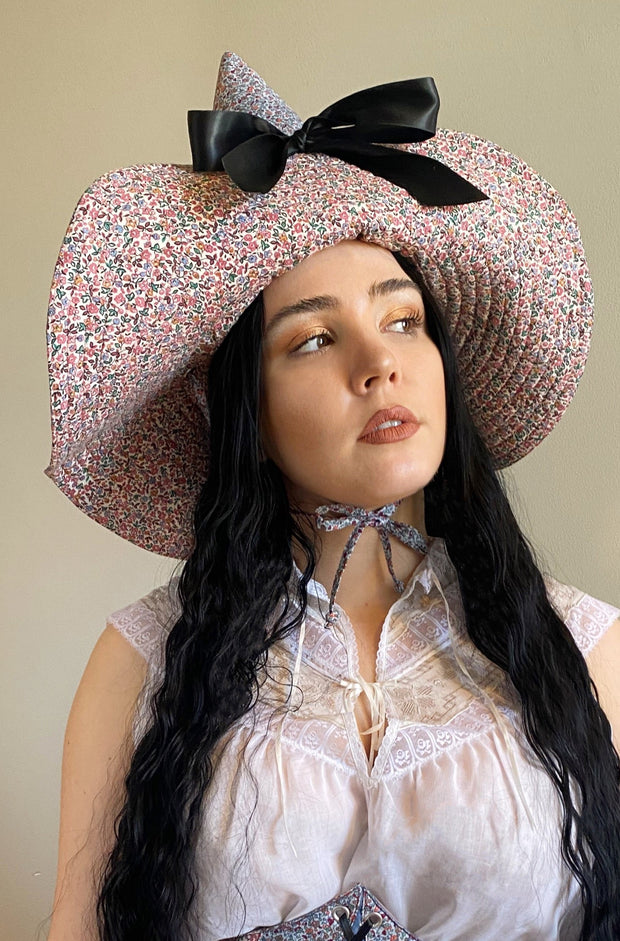 Calico Florals Reversible Witch Hat